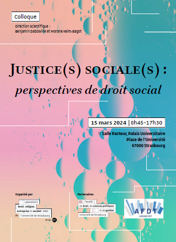 "Justice(s) sociale(s) : perspectives de droit social"